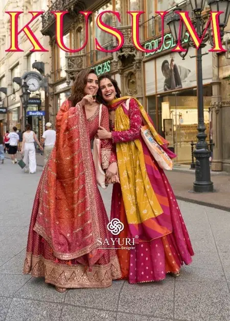 Kusum By Sayuri Viscose Jacquard Silk Online Gown With Dupatta Wholesale
